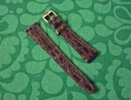 GUCCI Uhren Armband Leder 19mm Braun