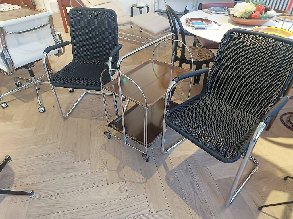 Tecta Stühle: 2 Stühle,Tecta h2e freischwinger geflecht.2er set – Gebraucht aus Zürich von style-and-design.zh 2