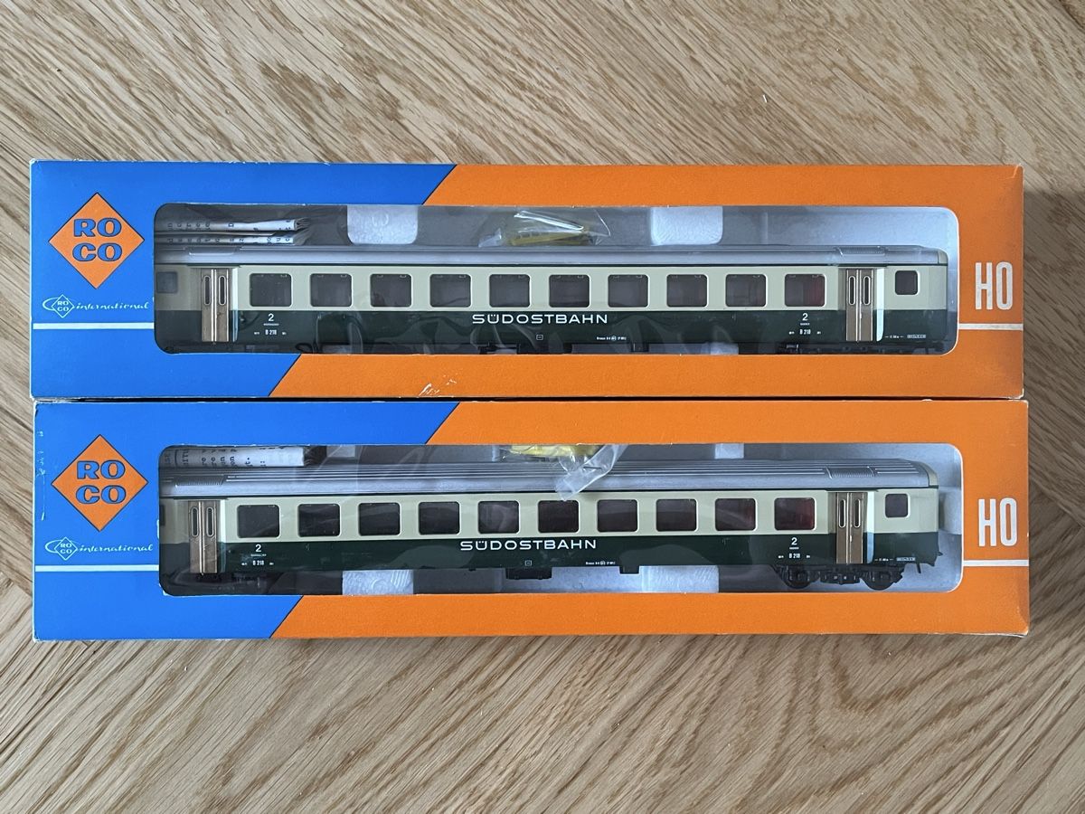 Roco Modellini di ferrovie: 2 Stk Südostbahn EW II Roco OVP – Usato da Basel venduto da Re620_11627 3