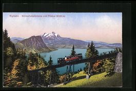 Rigi, Rigibahn auf der Schnurtobelbrück