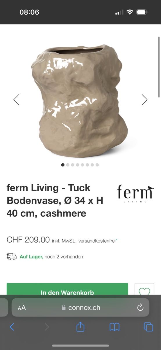 Ferm living Vasi & Recipienti: Ferm living vase – Usato da Arlesheim venduto da COMA14 1
