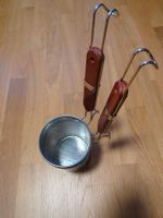 2 Nudelsiebe Edelstahl mit Holzgriff neuwertig