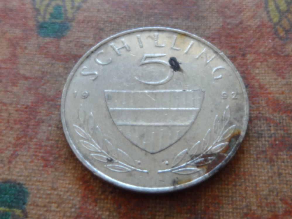 Alle Münzen: AUTRICHE  5  Schilling  1992 – Gebraucht aus Romanel-sur-Lausanne von Swift13