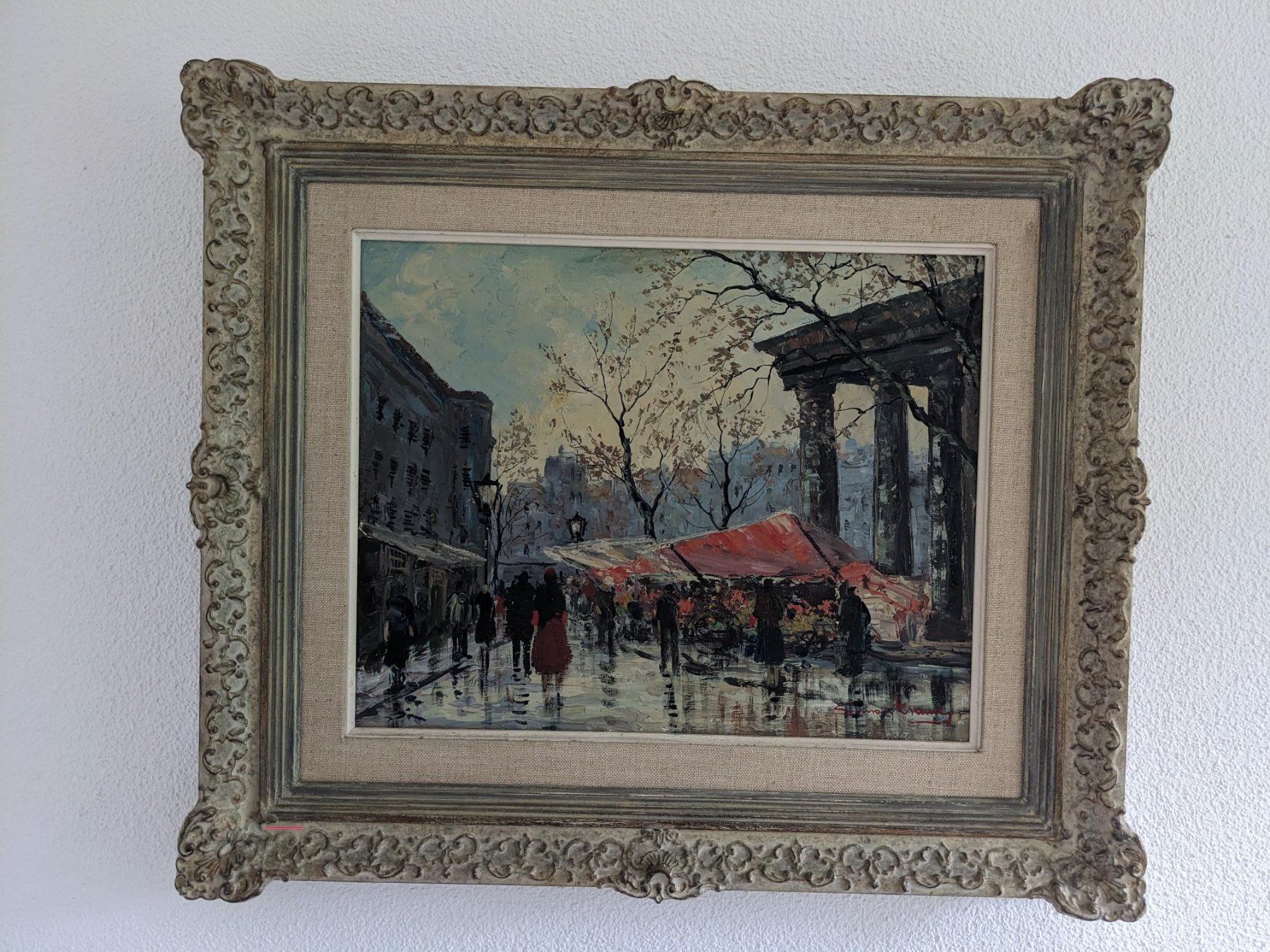 Dipinti: Ölgemälde Paris Blumenmarkt, Original, Simon Kramer – Usato da Ennetbaden venduto da and_2bs9 1