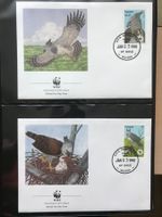 WWF Guyana 1990 Harpyie Adler Satz Ersttagsbriefe
