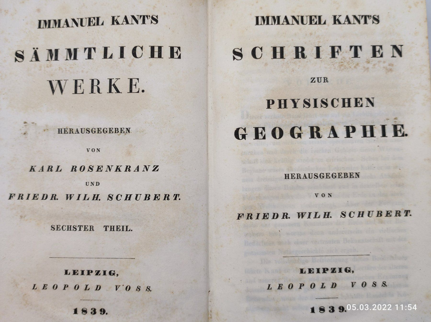 Libri: PHILOSOPHIE - KANT - SÄMMTLICHE WERKE – Usato da Goldach venduto da Gaip 3