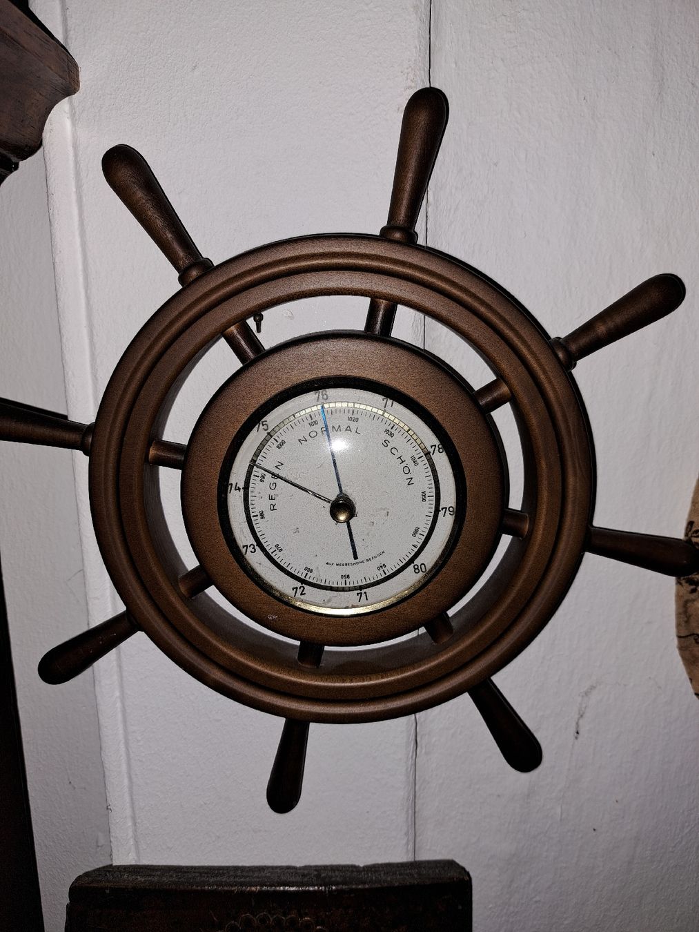 Altri elettrodomestici e apparecchi d’epoca:  Vintage Barometer im Steuerrad Design -  – Usato da Kölliken venduto da Upcycling-by-Mc-TAM