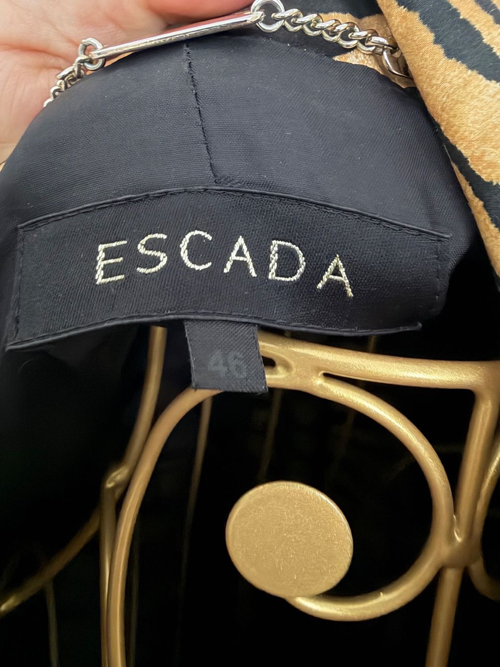 Escada Mäntel: Escada Trenchcoat mit Tigerprint, Gr. 44/46 - ein Hingucker! – Gebraucht aus Basel von Blausara707 5