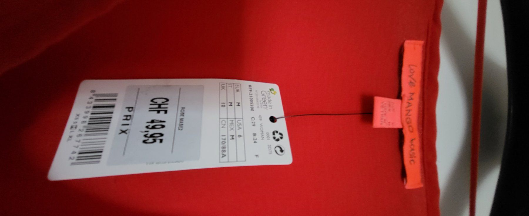 Mango Vestiti: Robe rouge/orange Mango neuve – Nuovo e nell'imballaggio originale da Granges-Paccot venduto da Cecile76 2