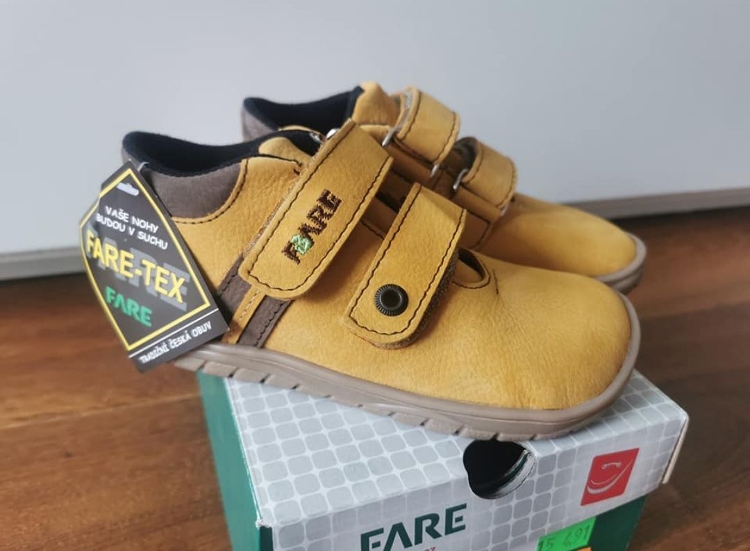 Schuhe für Jungen: FareBare Barfusschuhe, MidCut Leder + Tex Grösse 28 - ISL 18 – Neu und originalverpackt aus Häfelfingen von tan_g2yv