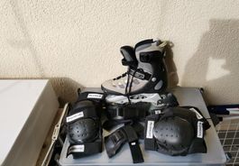 Rollerblade - Inlinekats mit Zubehör Gr.39 helm ,Schoner