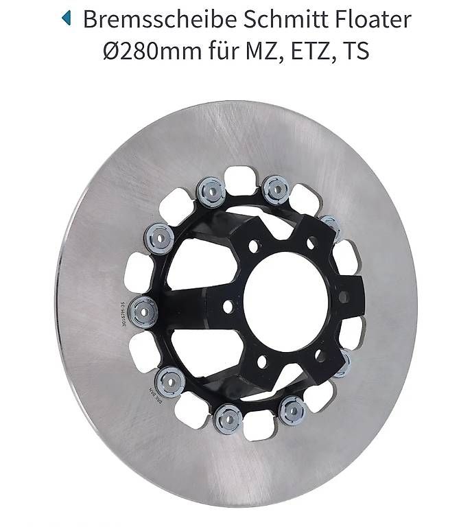Ersatzteile: MZ ETZ & TS Bremsscheibe "Schmitt Floater"  – Gebraucht aus Sisseln AG von flo_ki1985 4