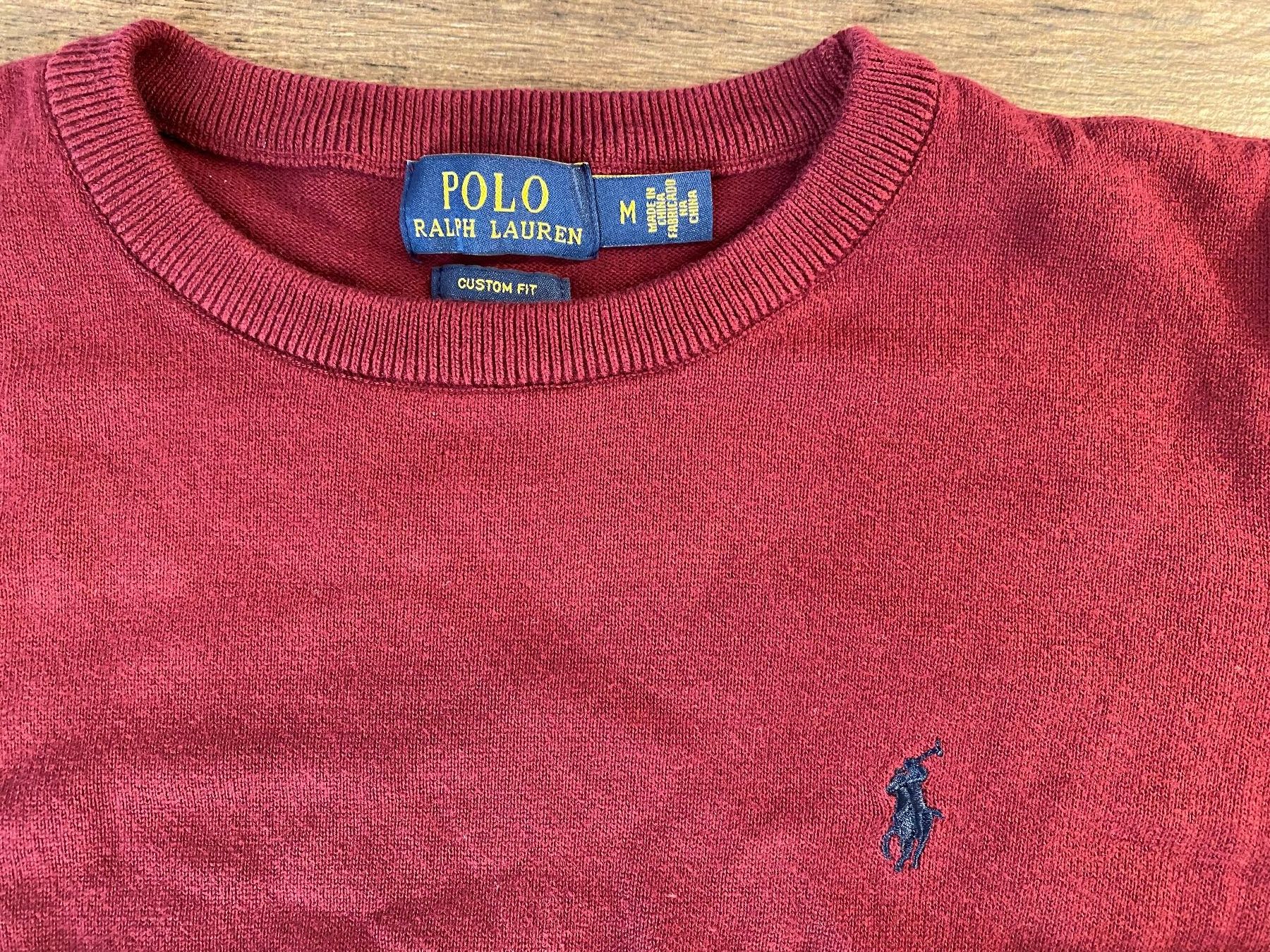 Polo Ralph Lauren Maglioni & Felpe: Ralph Lauren Polo Pullover / Langarm Custom Fit rot Gr. M – Usato da Pratteln venduto da a23_j2gs 3