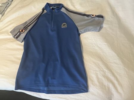 Assos boy’s Cycling Jersey Short Sleeve Blue Grey Size 140