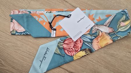 Salvatore Ferragamo silk bandeau 135x7cm