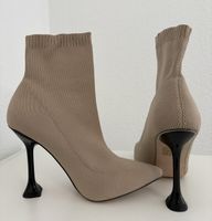 Damen Stiefeletten / Sock Boots Beige (Gr. 37) – TOP Zustand