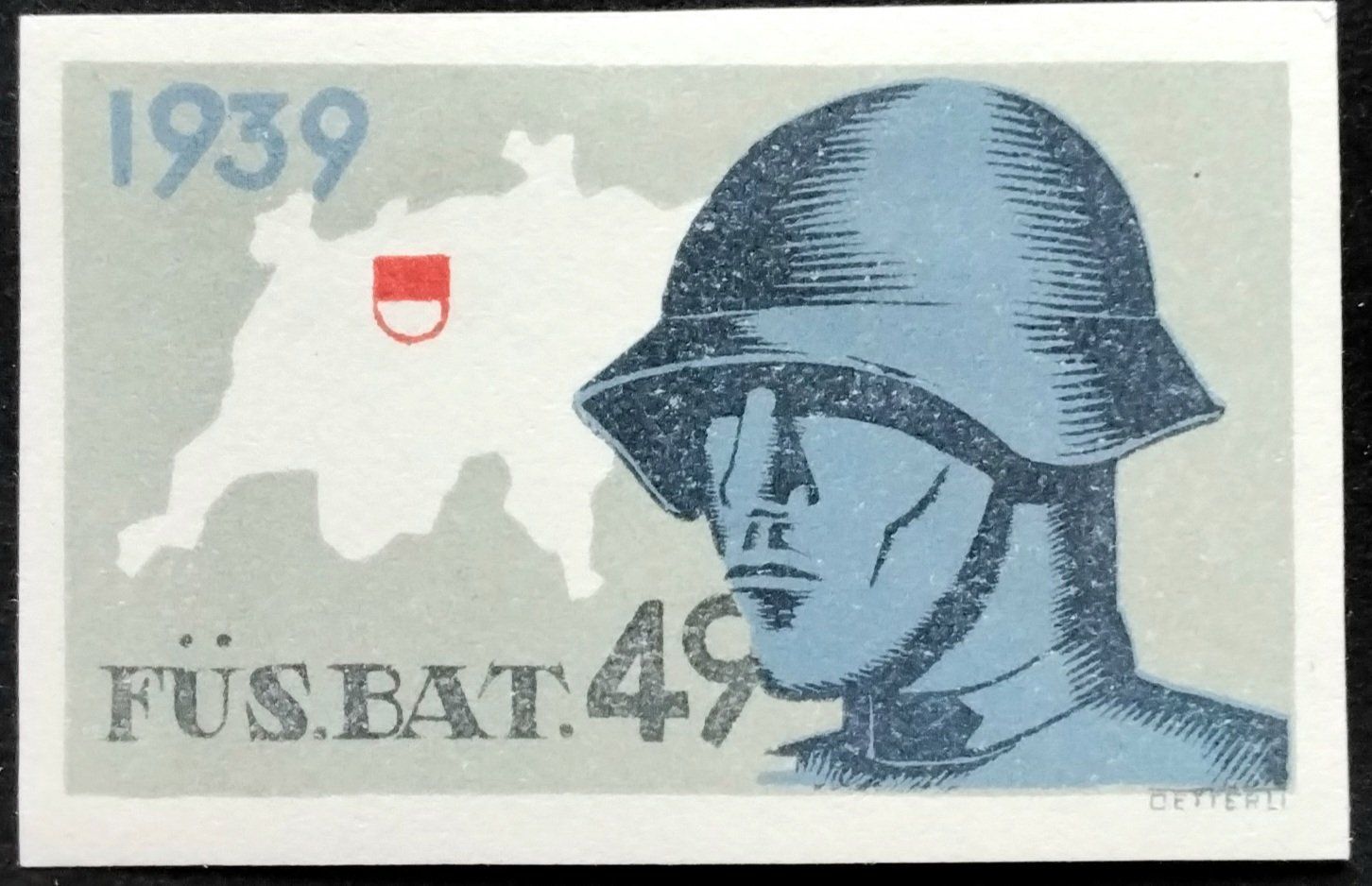 Alle Briefmarken: Soldatenmarke 2.WK, Füs Bat 49, geschn, Wi Inf 366-2 – Gebraucht aus Niederuzwil von LichtPhil
