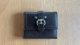 Geldbörse Damen Leder Braun mit Schnalle, NEU