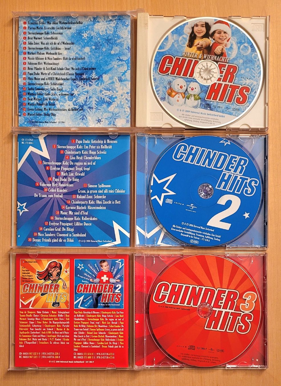 CDs: 3x CD Kinderlieder - Chinderhits 1-3 Mundart – D'occasion à Madiswil par Laubfleck 3