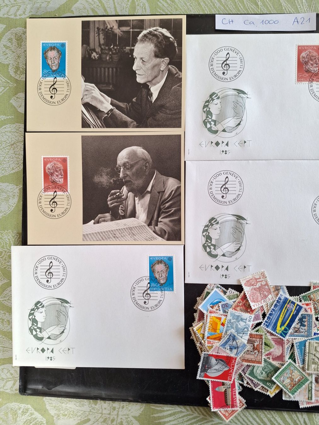 Tutti i francobolli: CH- ca. 1000 und 4 Briefe dazu (A21) – Usato da Genolier venduto da Antoine30 1