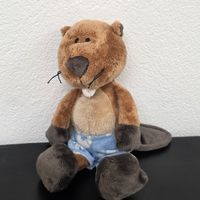 Stofftier Biber mit Hose