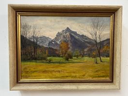 Ölgemälde auf Leinen Wiggis-Raute von Adolf Heimberger 1951