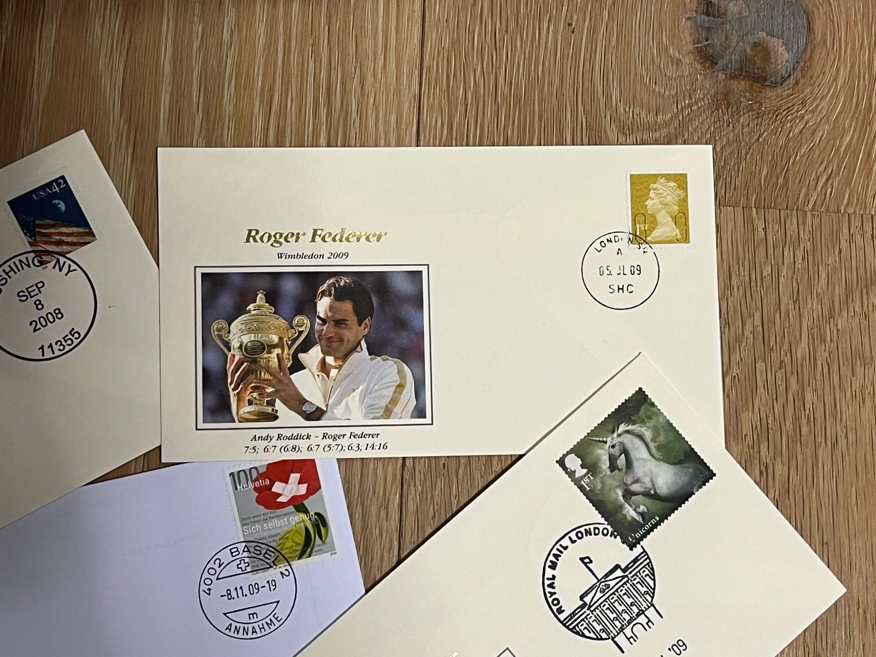 Tutti i francobolli: Roger Federer Briefmarken Konvolut – Usato da Winterthur venduto da Wusa01 1