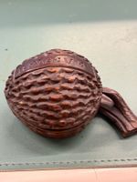 Tintenfass in Form einer Nuss - antik -10 cm lang, 5 cm hoch