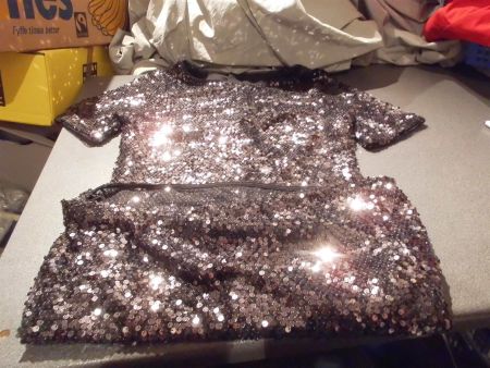 Kleid ca. Grösse S/M, schwarz, Paillette