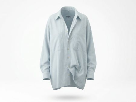 Vintage Hemd Bernhard Mode gestreift hellblau Grösse 38