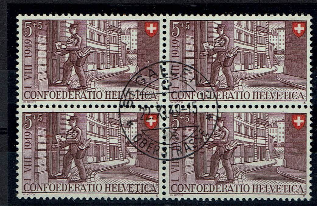 Alle Briefmarken: Pro Patria B42 bloc de 4 oblit. St.Gallen – Gebraucht aus Neuchâtel von yacamoto