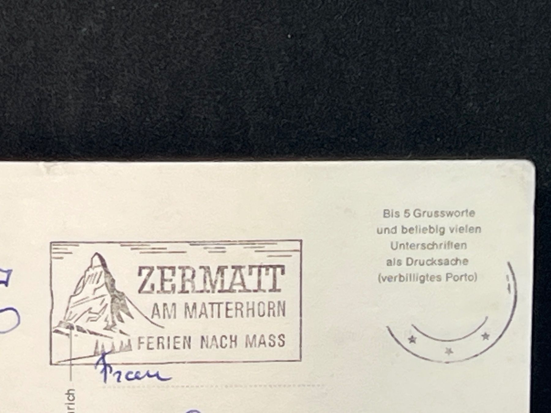 Ansichtskarten: Zermatt mit Matterhorn 4478m – Gebraucht aus Widnau von Brusi9 1