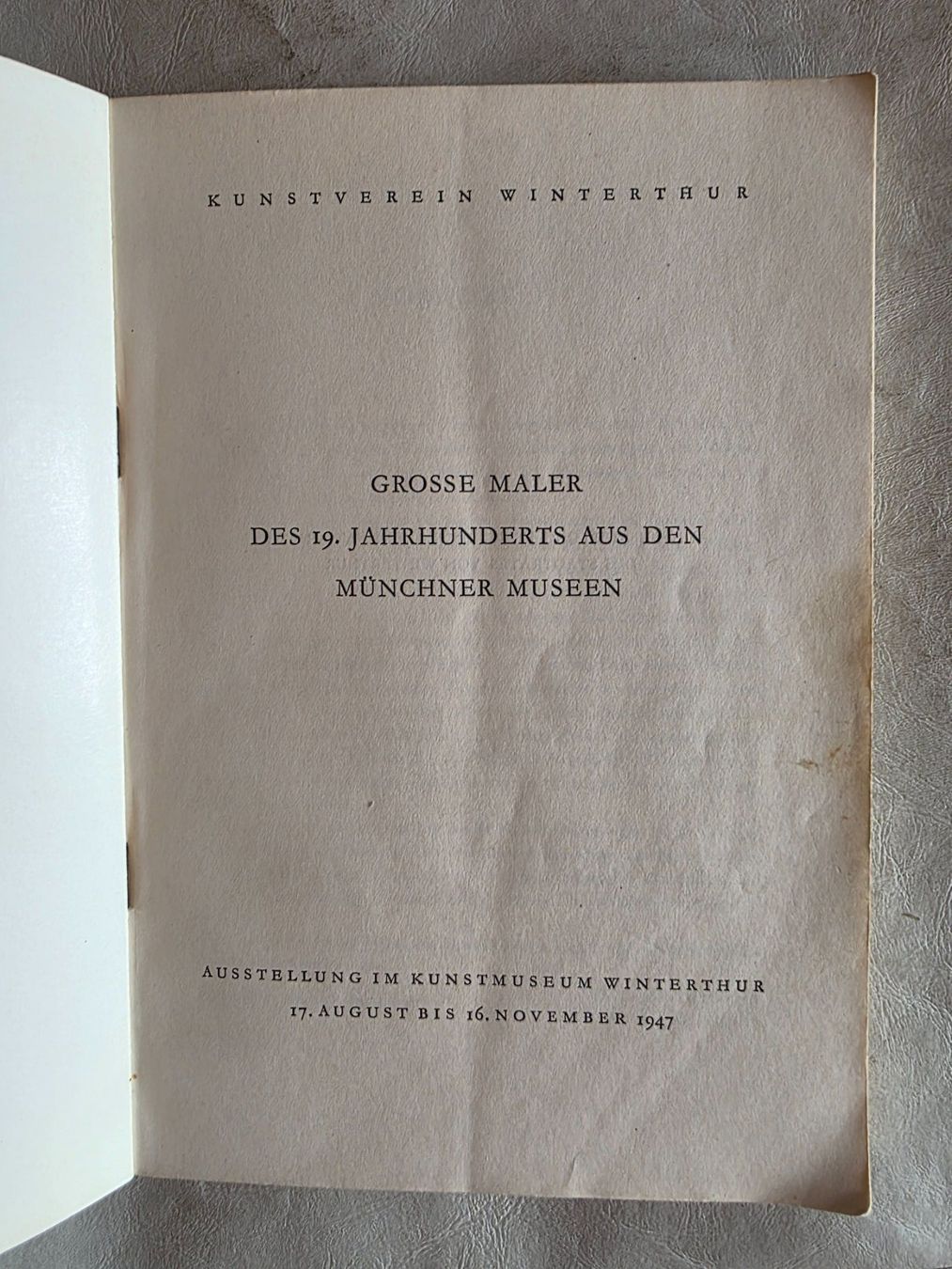 Libri: Münchner Museen - Kunstmuseum Winterthur 1947 – Usato da Walterswil BE venduto da Lonitti 1