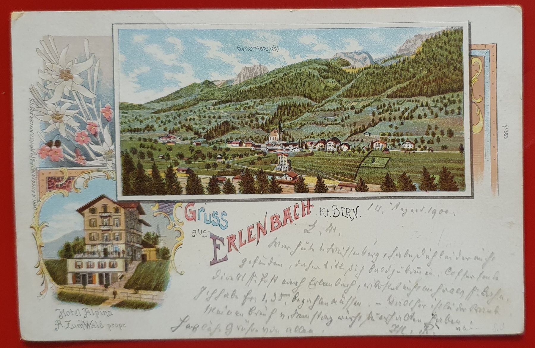 Cartoline postali: Gruss aus Erlenbach BE – Usato da Kreuzlingen venduto da Rschweiz1