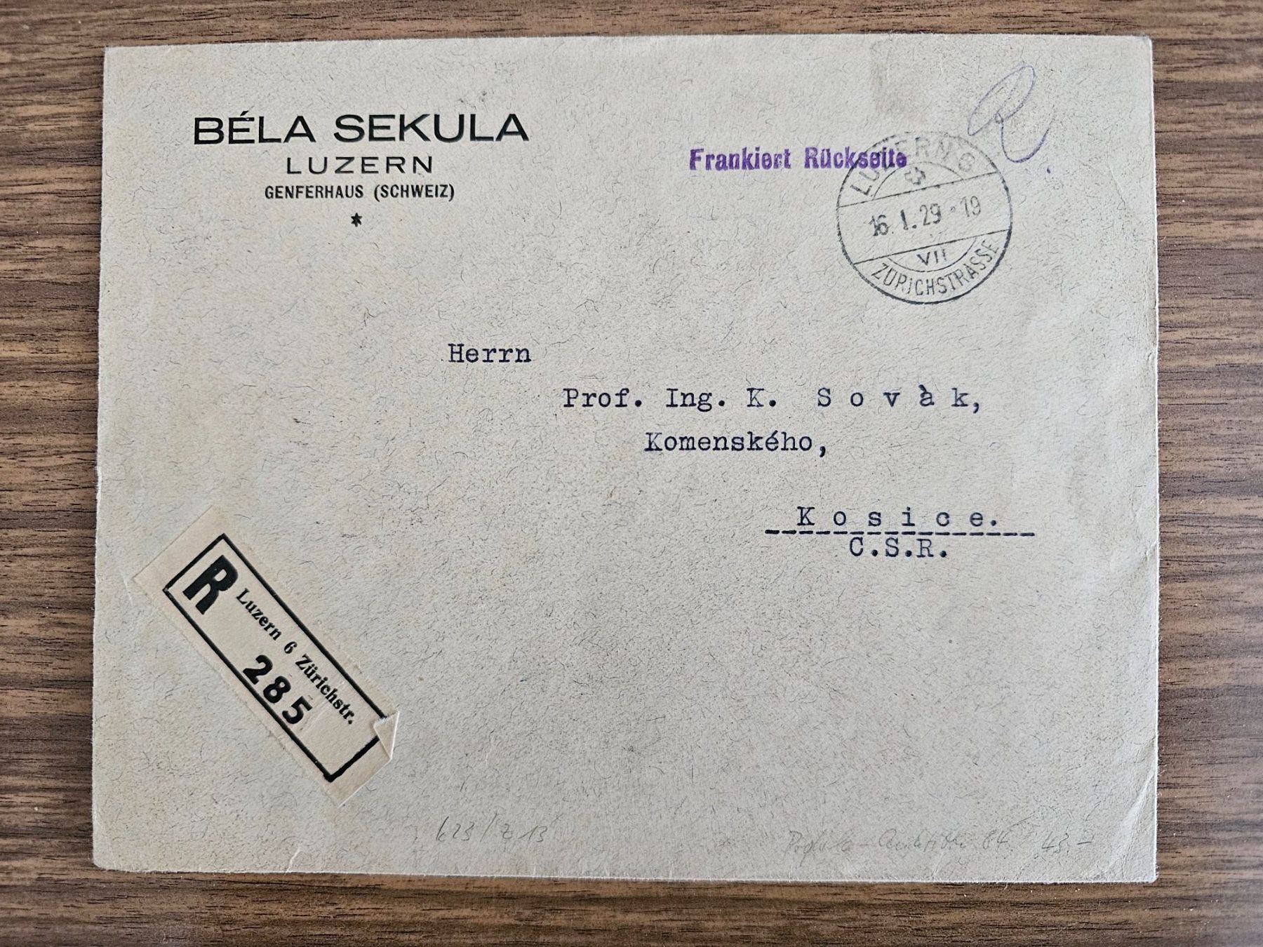 Tutti i francobolli: Sekula Brief mit K 23 – Usato da Steffisburg venduto da malurada 1