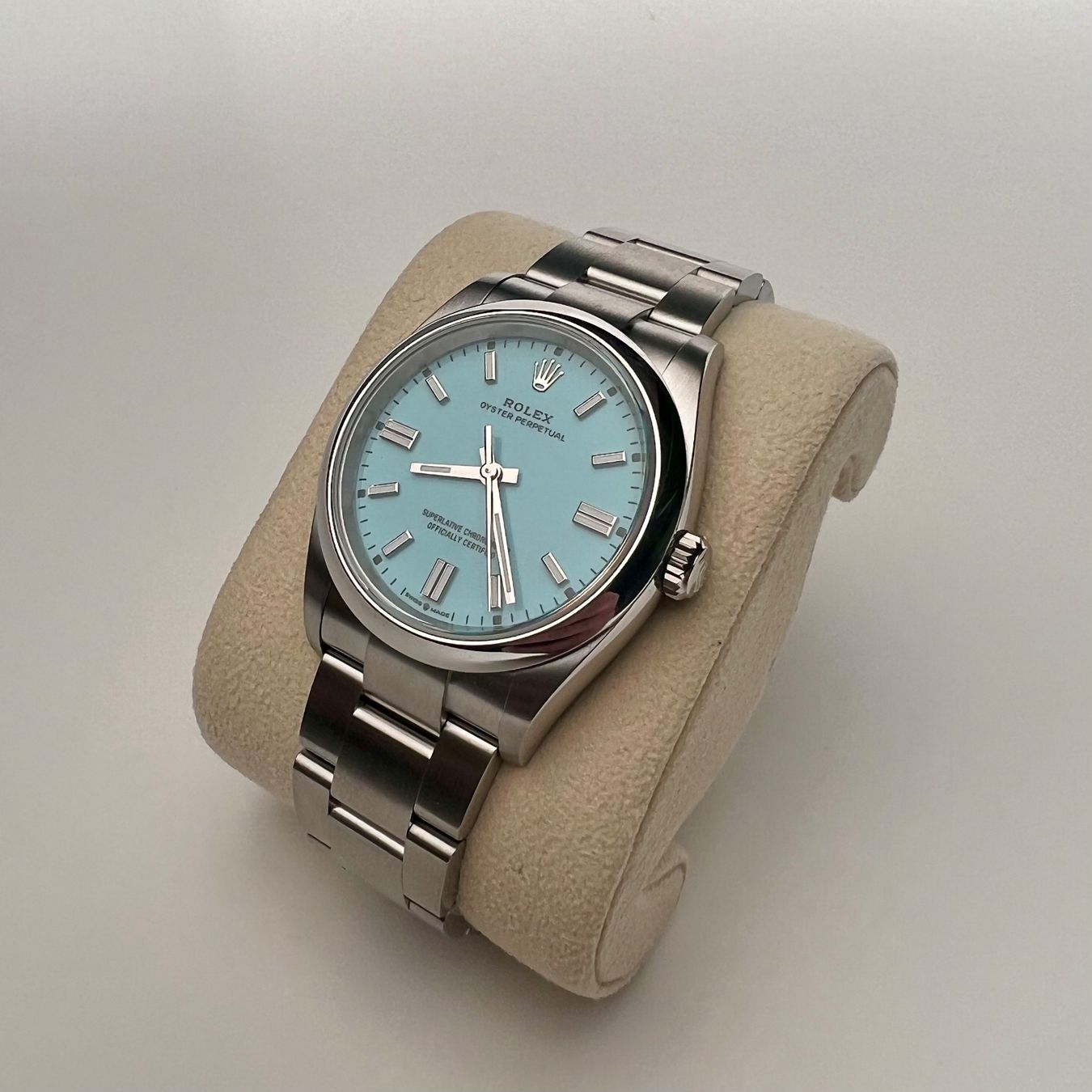 Rolex Uhren: Rolex Oyster Perpetual 36 Tyffany Full Set – Neu und originalverpackt aus Grand-Lancy von Zephyr.26 3