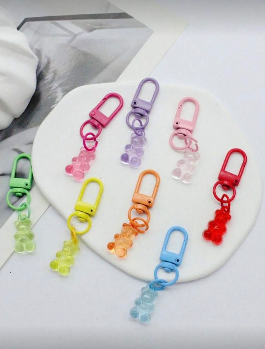 Portachiavi: 8 PCS  - Porte clé (no repeat) candy bear – Nuovo e nell'imballaggio originale da Collombey venduto da Cards07