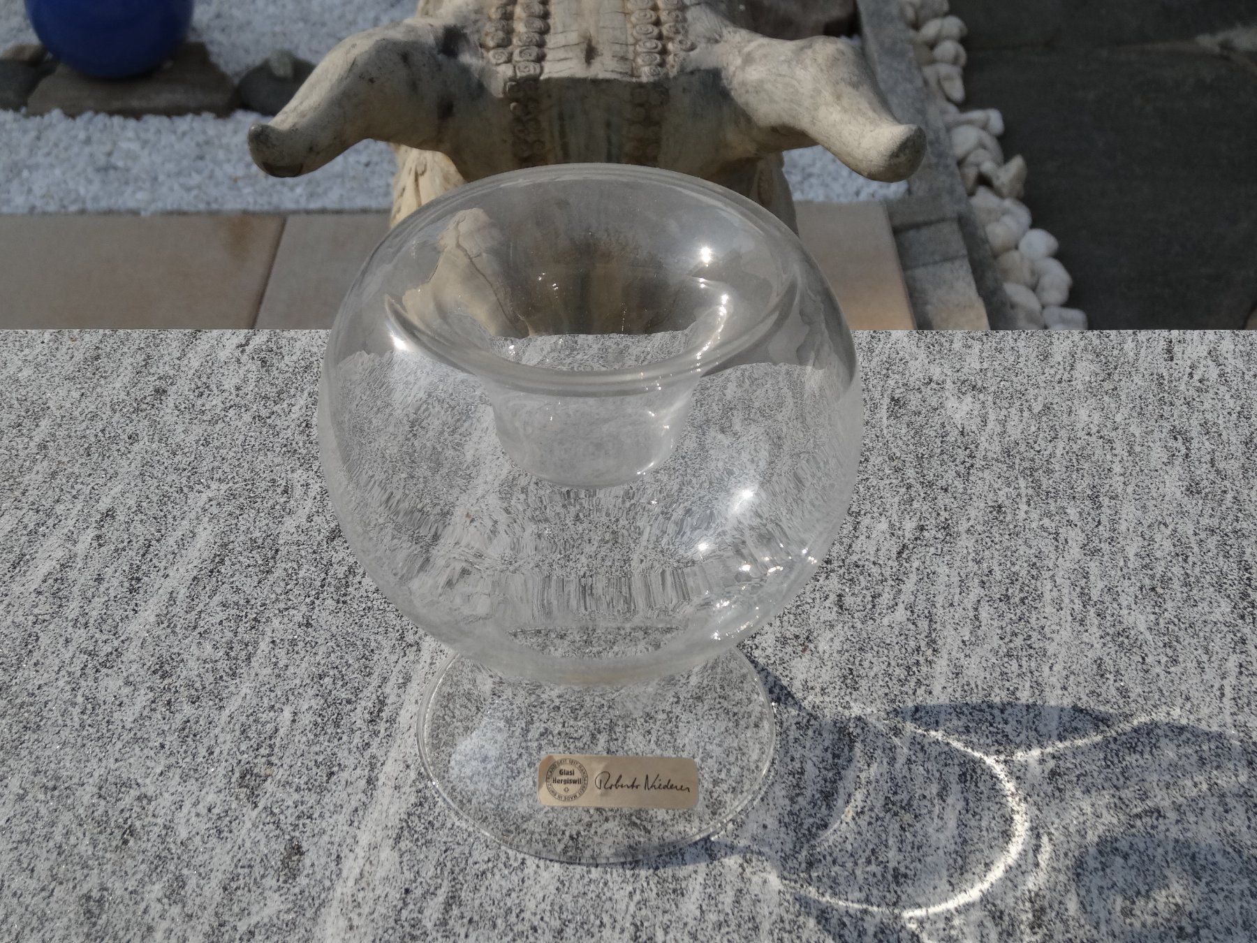 Alessi Portacandele: Aus der Glasvitrine: Kernzenständer aus Glas – Usato da Allschwil venduto da Boutique_16b 5