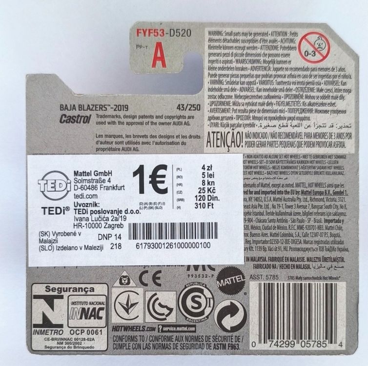 Hot Wheels Audi 84 Audi Sport Quattro (2019) (Neu und originalverpackt