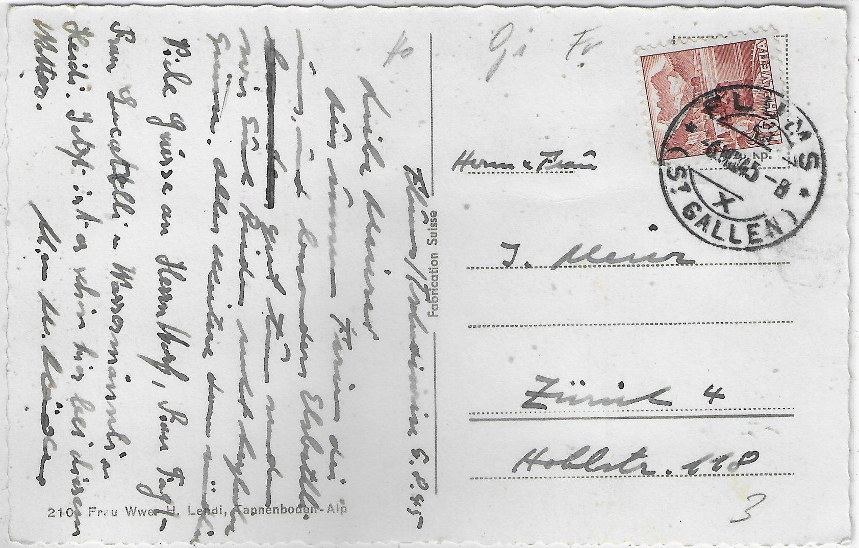 Cartoline postali: Wallensee mit Churfirsten – Usato da Ettingen venduto da Kartenplanet 1