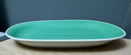 Rössler Schale Platte 32 cm grün Servierschale
