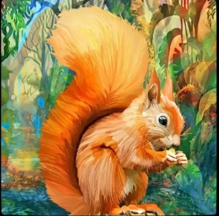 Kit bricolage: Diamant Painting Eichhörnchen 30x30cm – Nuovo e nell'imballaggio originale da Aarau venduto da ozgysi