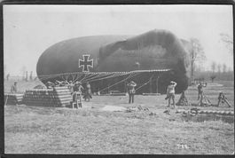 ^Aviatik,Deutscher Fesselballon , echtfoto event. Unikat