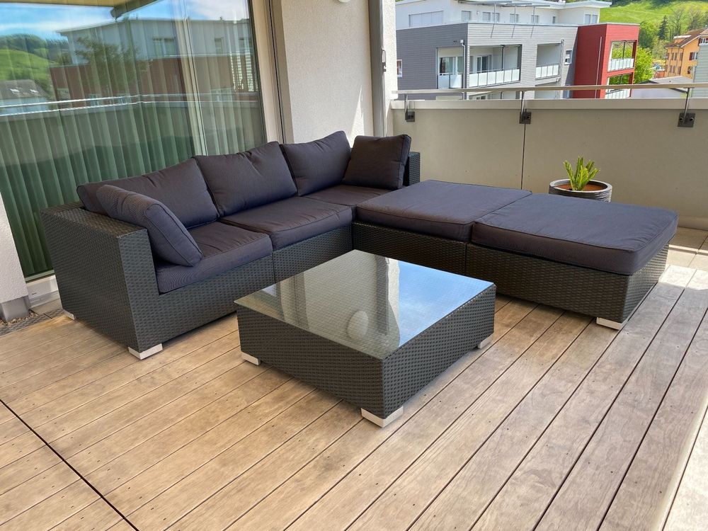 Ecklounge (Sofa & Liege) aus Polyrattan Kaufen auf Ricardo