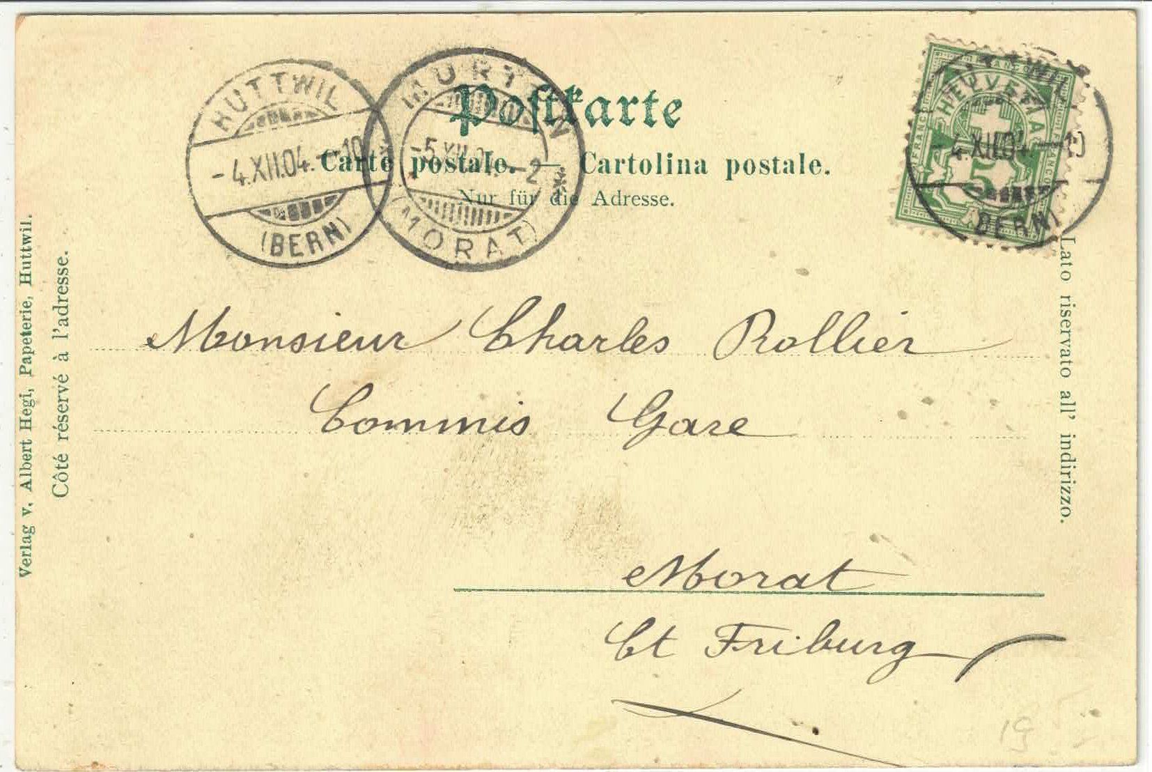 Cartoline postali: Huttwil - Westansicht – Usato da Ettingen venduto da Kartenplanet 1