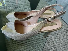 Elegante Peeptoes Gr. 39, Patricia Miller, gold