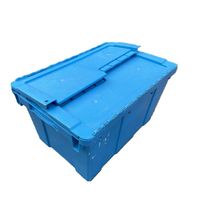 Blaue Lagerbox mit Deckel - Praktisch & Stabil! - Dispobox