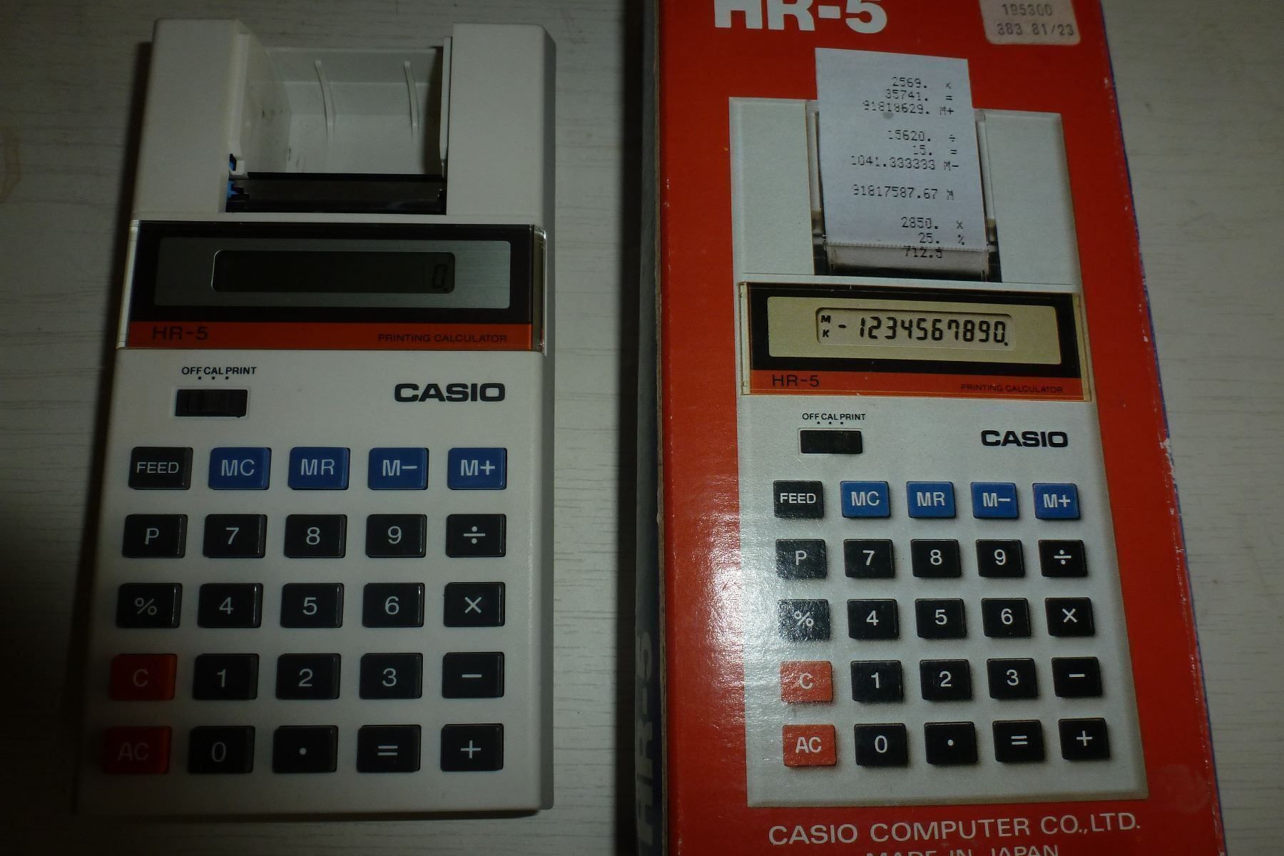Calcolatrici tascabili: CASIO HR-5 Mini-Druckrechner – Nuovo e nell'imballaggio originale da Emmen venduto da newdeal1970 5