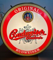 Originelle Werbe Leuchtreklame Budweiser (Budwar)