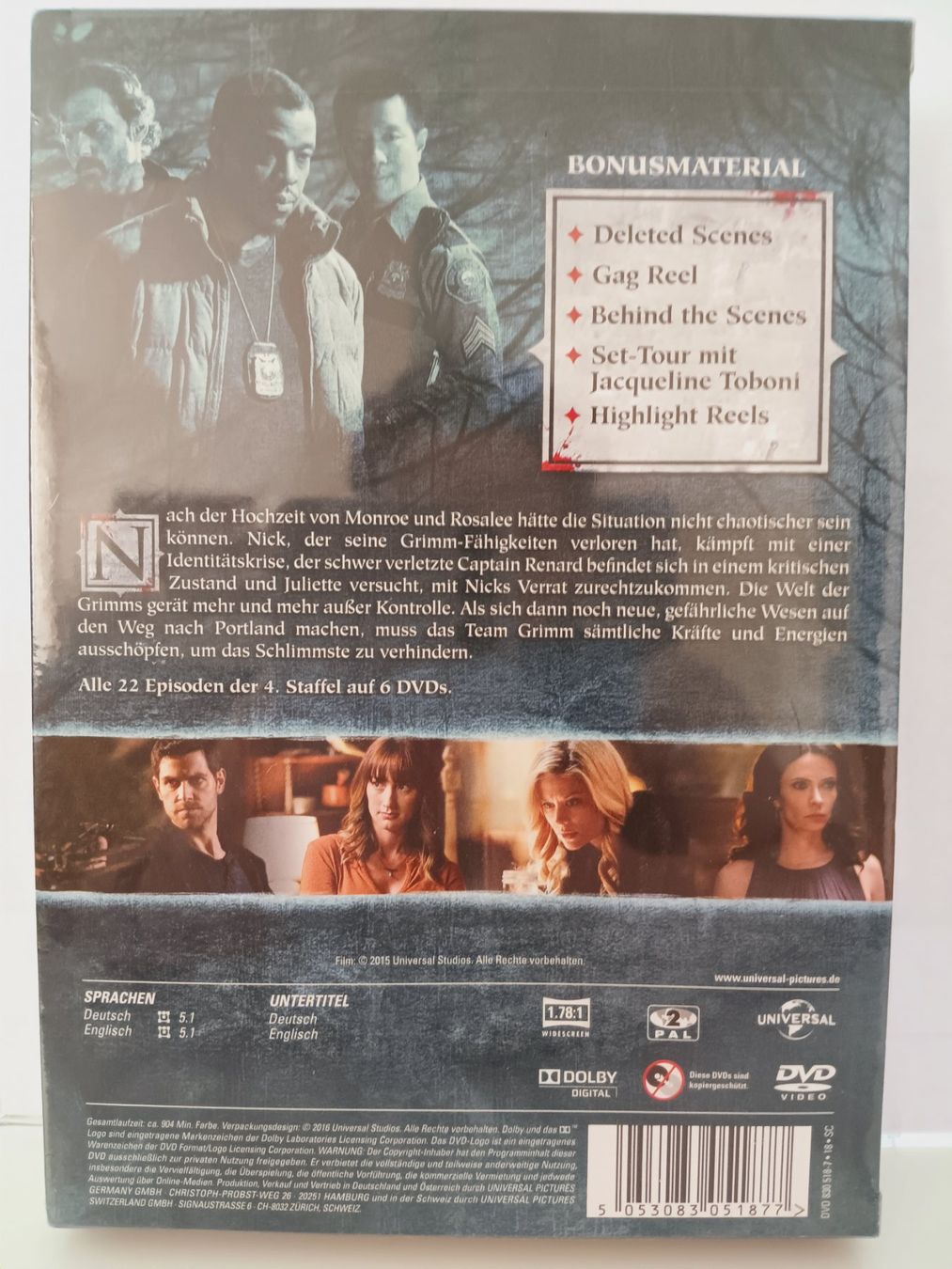 Tutti i DVDs: GRIMM STAFFEL VIER 4 auf 6 DVDs NEU – Nuovo (secondo la descrizione) da Aarau venduto da Yeeaaah 1